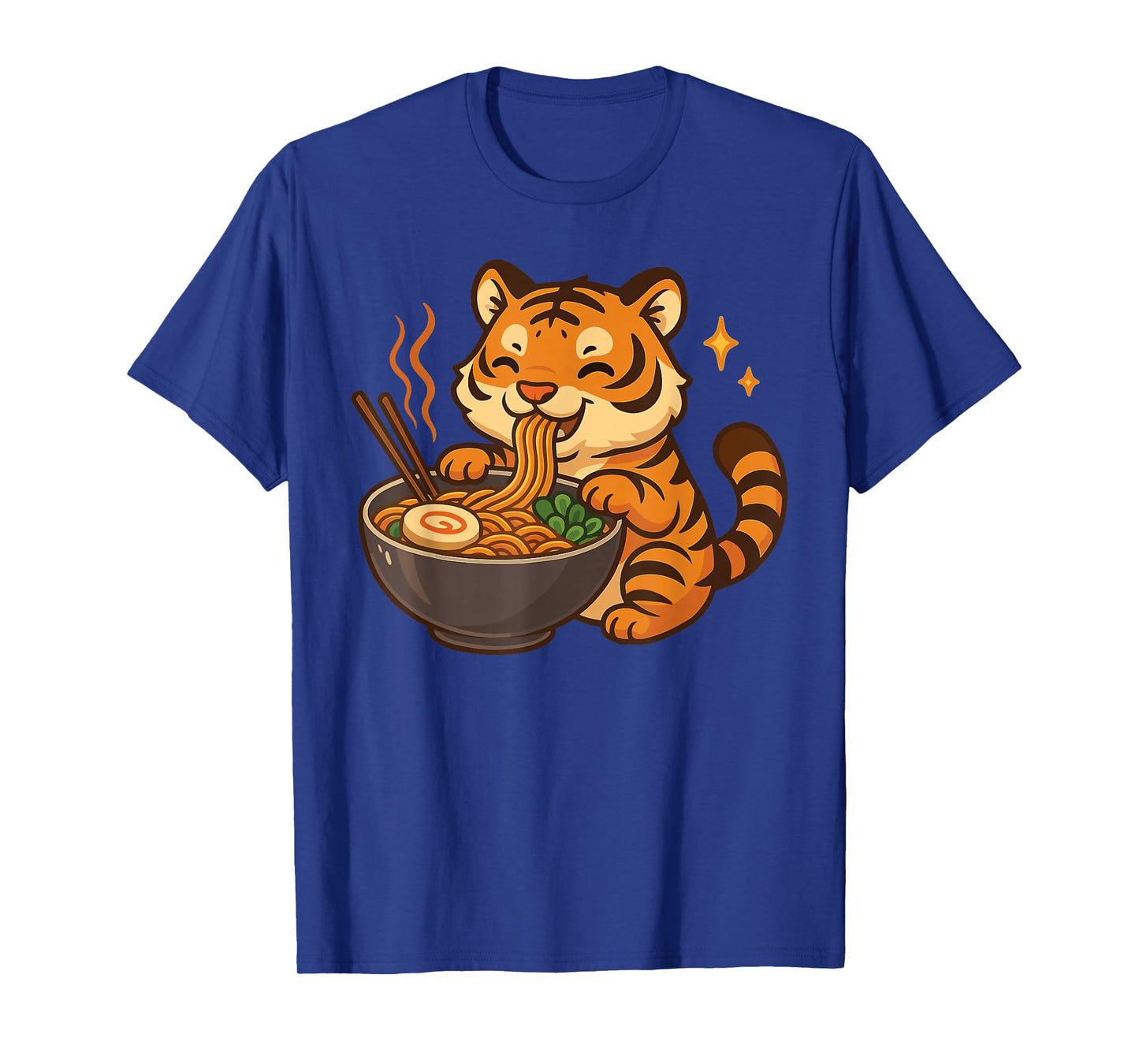 Tiger with Noodles Ramen Kawaii Tiger T-Shirt