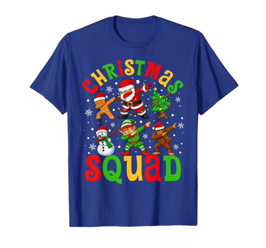 Dabbing Christmas Squad Santa Elf Family Matching Pajamas T-Shirt