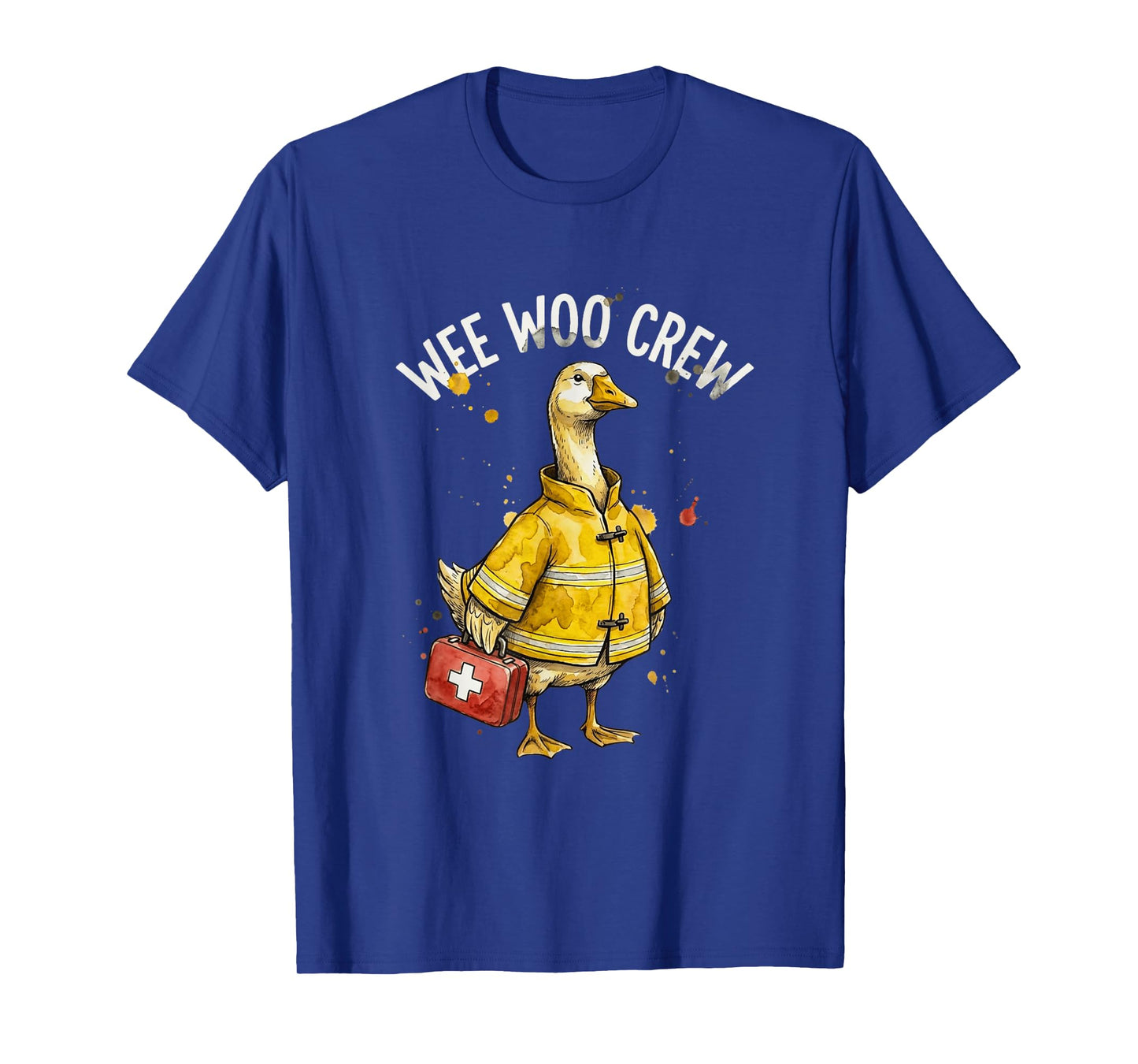 Funny Wee Woo Crew Goose EMT Paramedic Firefighter Men Kids T-Shirt