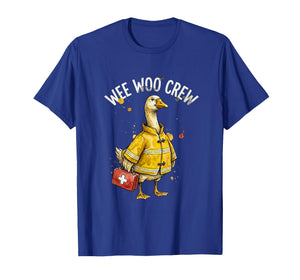Funny Wee Woo Crew Goose EMT Paramedic Firefighter Men Kids T-Shirt