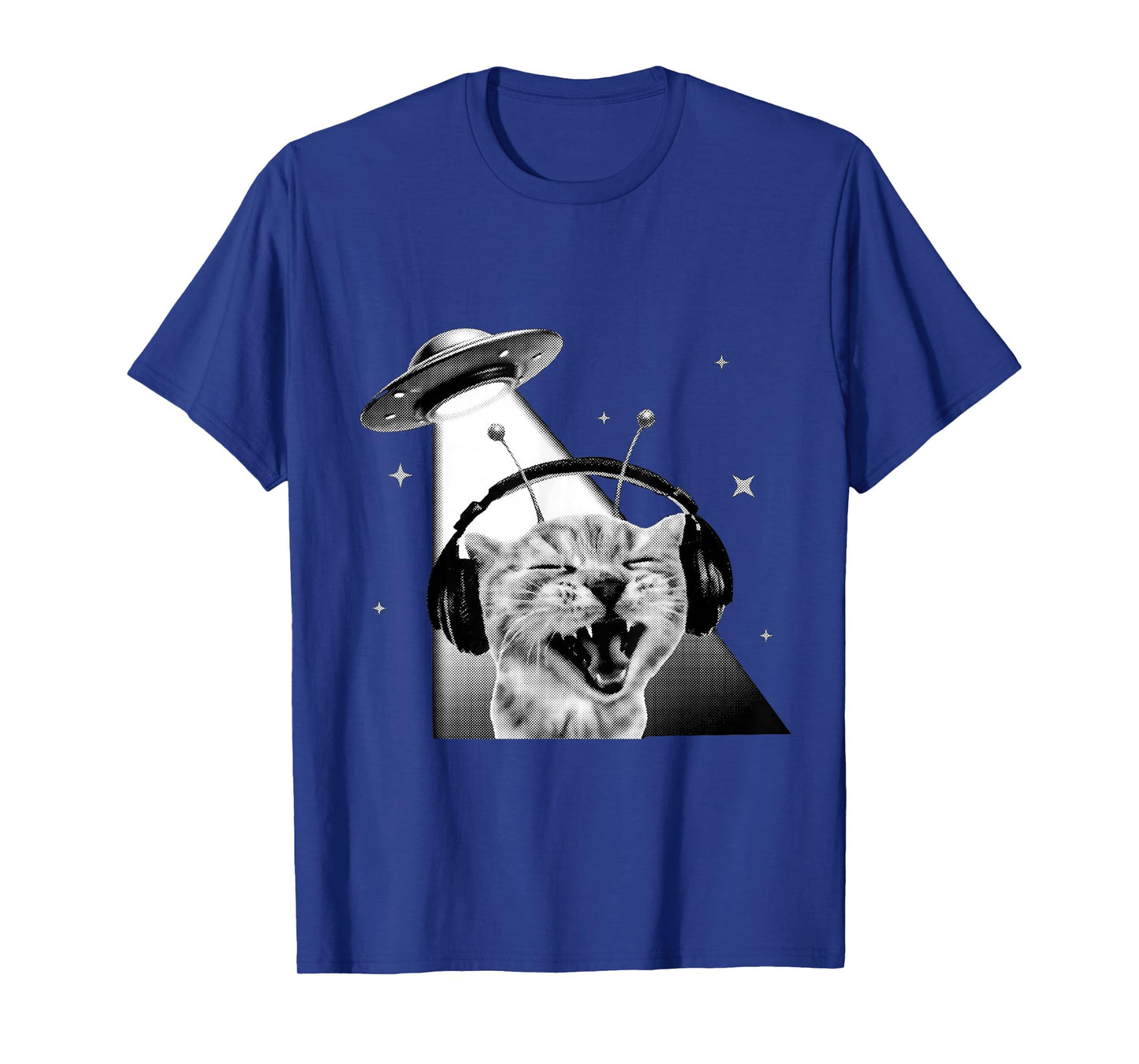 Funny Y2K Alien Cat Meme Retro Silly Cat Vintage Space Kitty T-Shirt