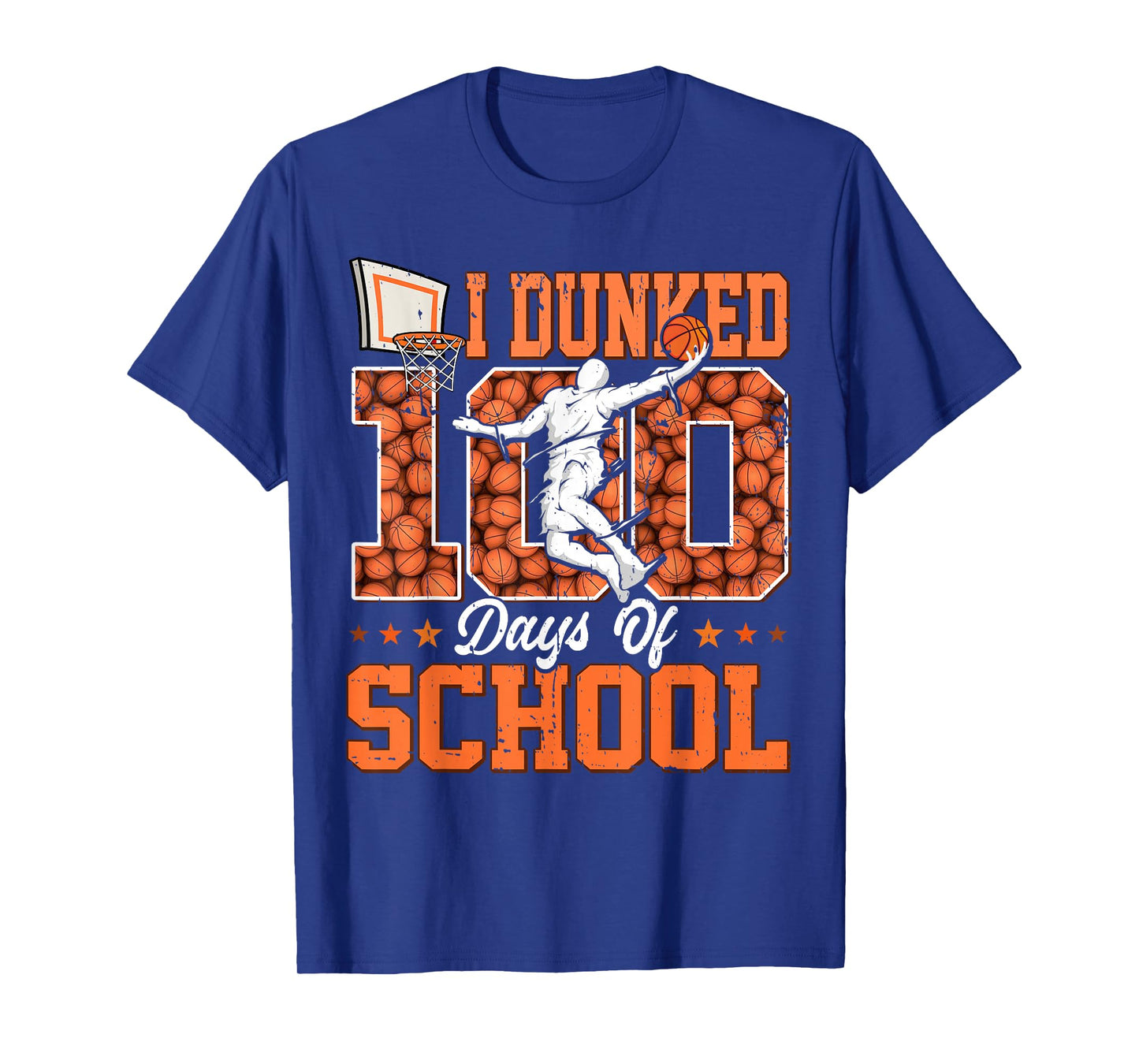 I Dunked 100 Days of School Basketball 100th Day Kids Boys T-Shirt