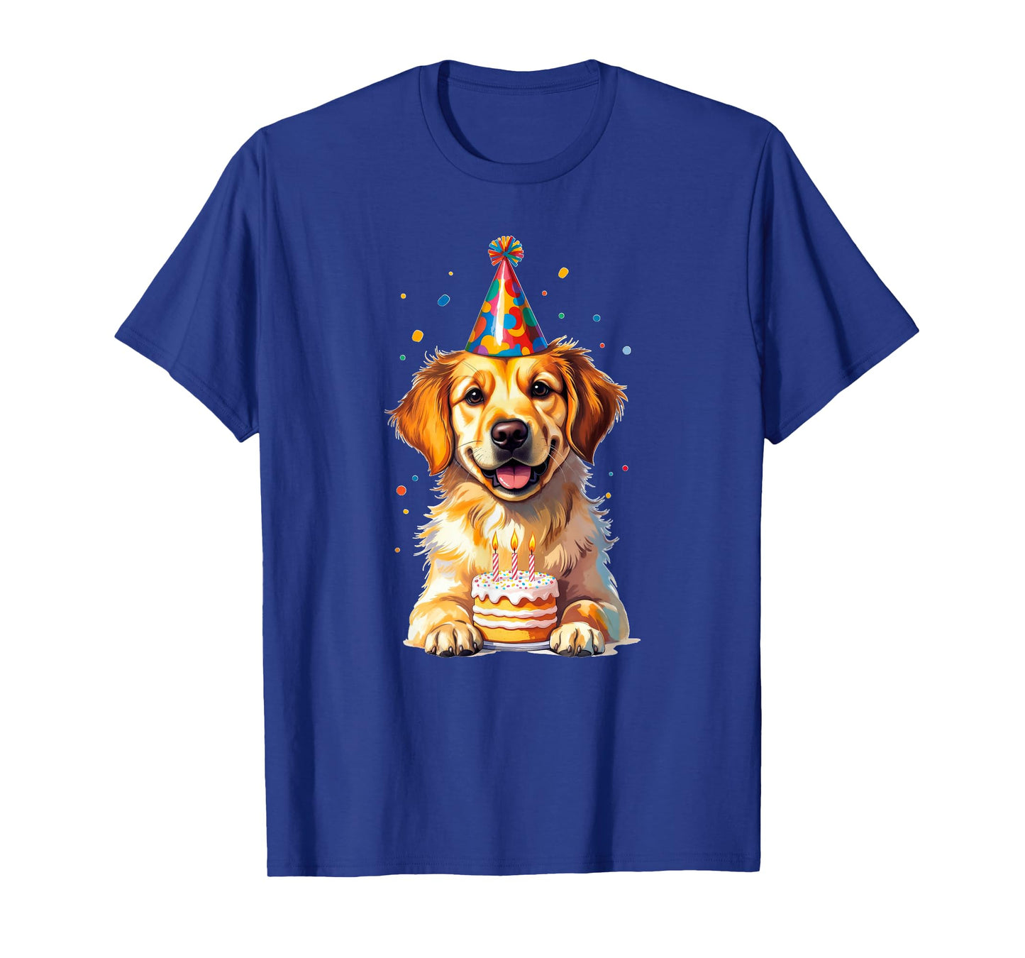 Birthday Golden Retriever, Party Dog T-Shirt