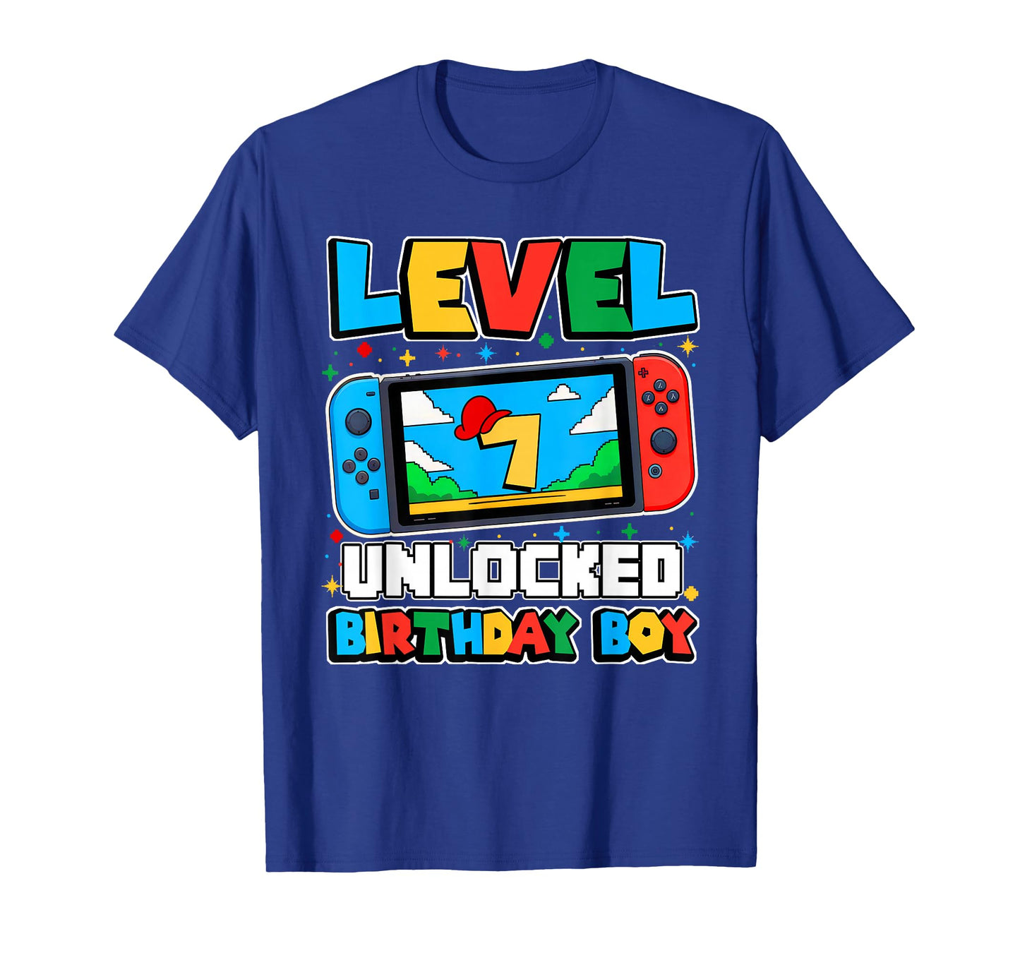Level 7 Unlocked Birthday Boy Happy 7th Birthday Videos Game T-Shirt