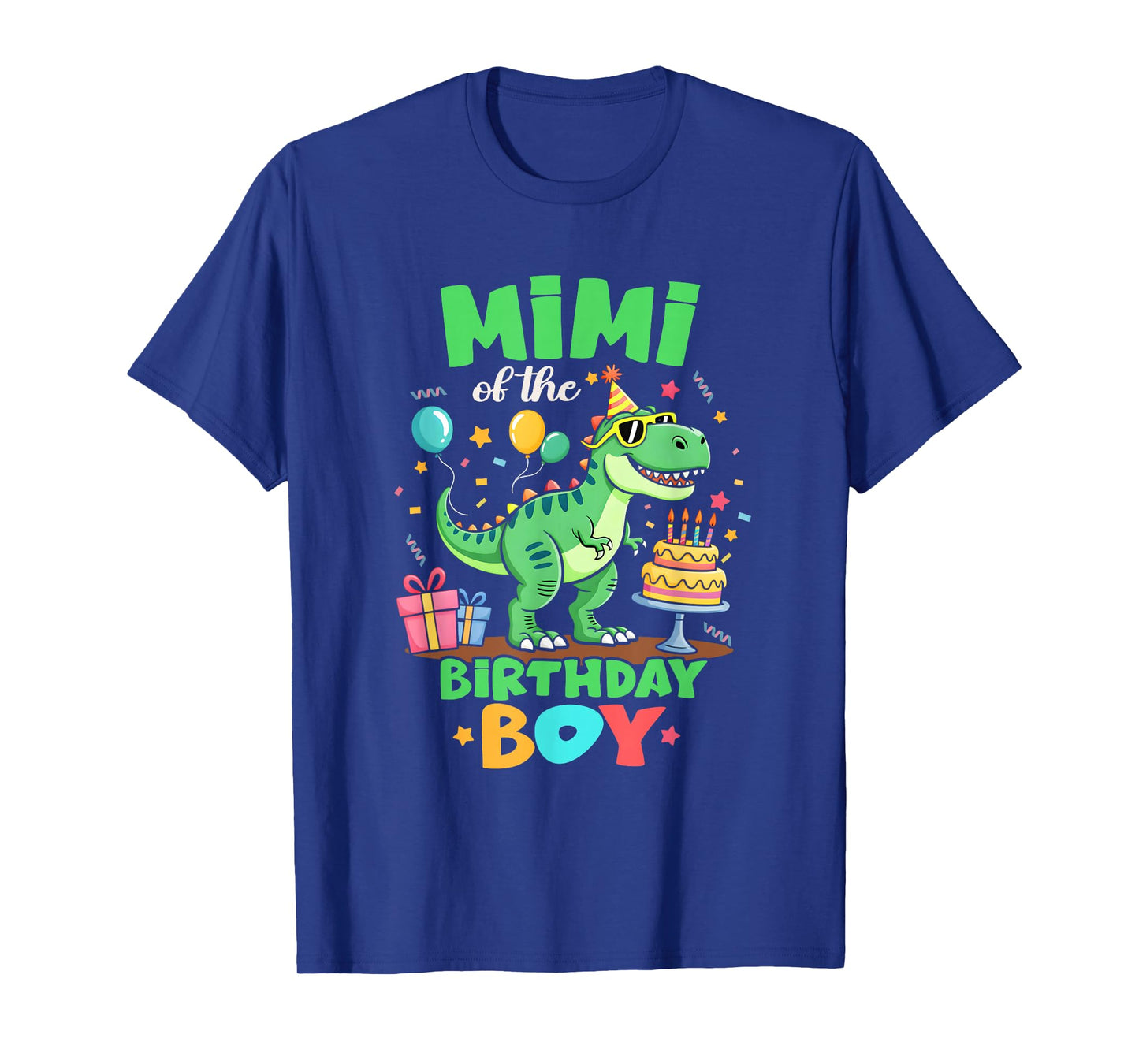 Mimi of The Birthday Boy T Rex Dinosaur Family Party T-Shirt