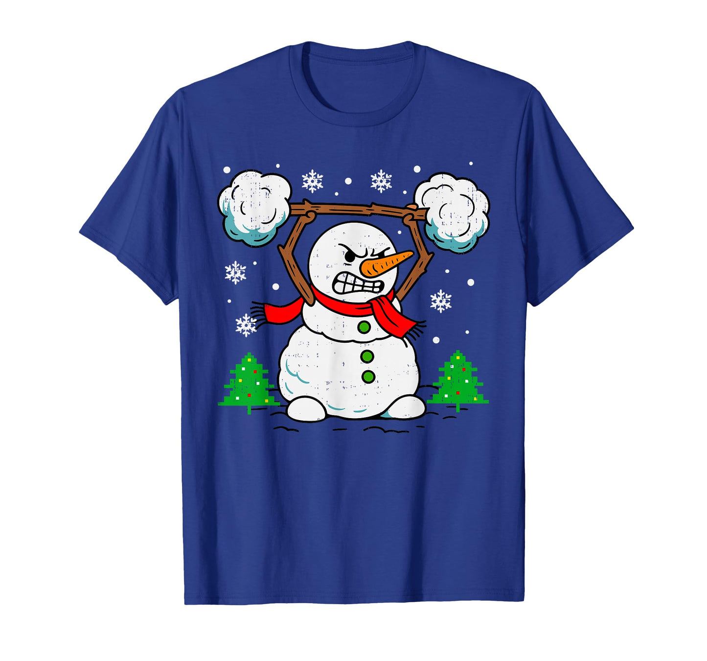Weightlifting Snowman Lifting Christmas Gym Workout Fitness T-Shirt