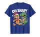 Funny Oh Snap Gingerbread Man T-Rex Xmas Pajama Christmas bo T-Shirt
