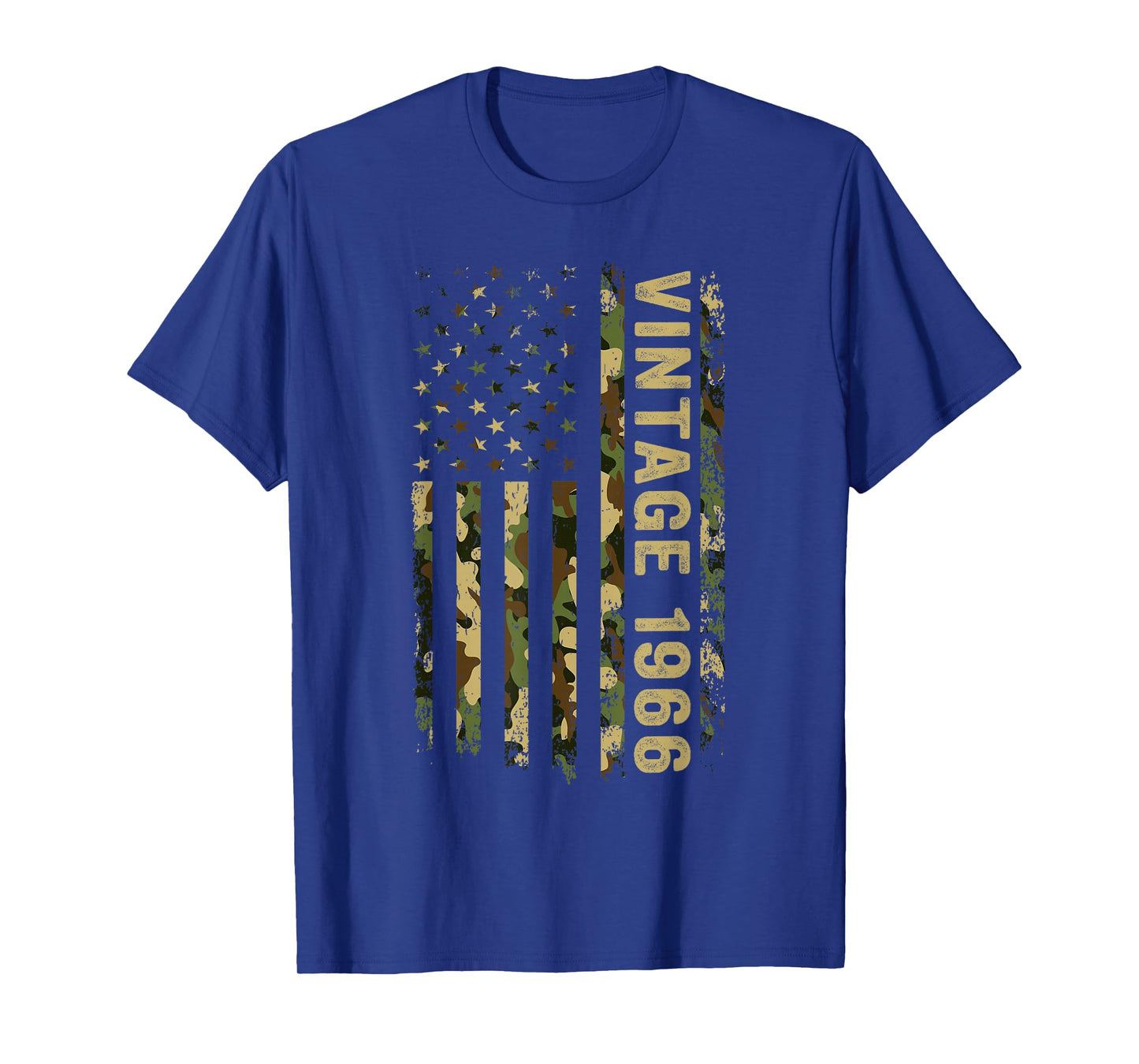Vintage 1966 60th Birthday American Flag 60 Years Old Men T-Shirt