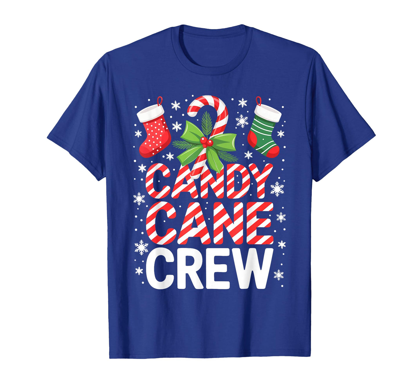 Candy Cane Crew Shirt Adult Men Women Kids Christmas Pajamas T-Shirt