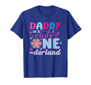 Daddy in A Winter Onederland Bday Girl Sweet Snowflake T-Shirt