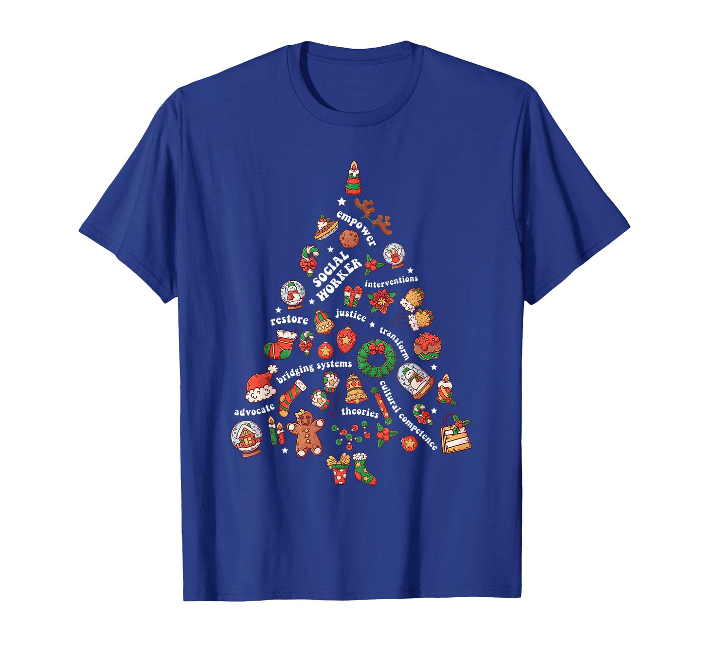 Social Worker Christmas Tree LMSW Social Work Xmas Holiday T-Shirt