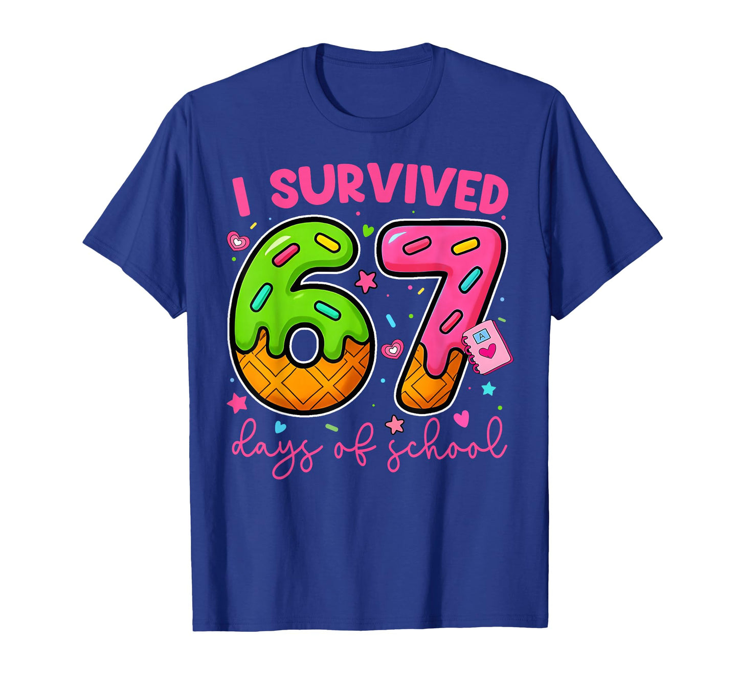 I Survived 67 Days of School Ice Cream Drip Boy Girl Kid T-Shirt