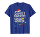 Santa's Favorite Social Worker Christmas Medical Social Work T-Shirt