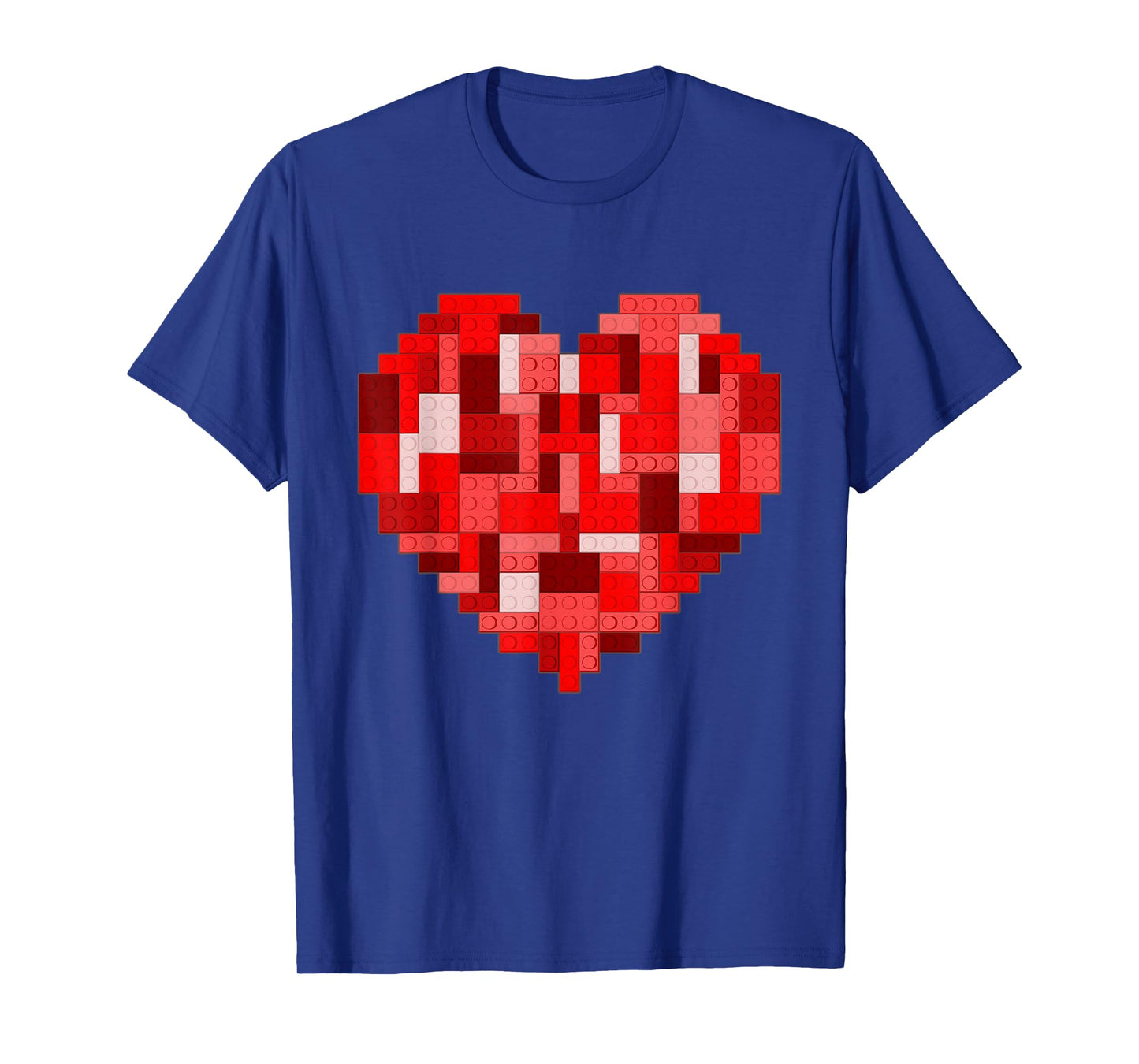 Valentines Day Heart Building Bricks Blocks Boys Kid Toddler T-Shirt