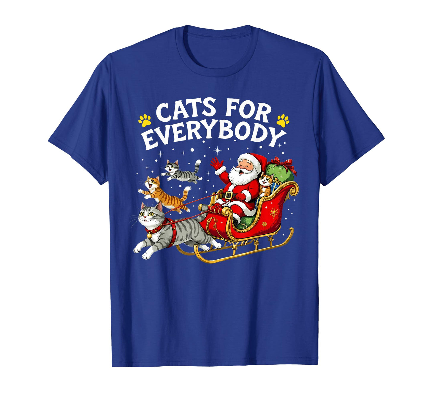 Cats for Everybody Christmas Cat Lover Funny Xmas Santa T-Shirt