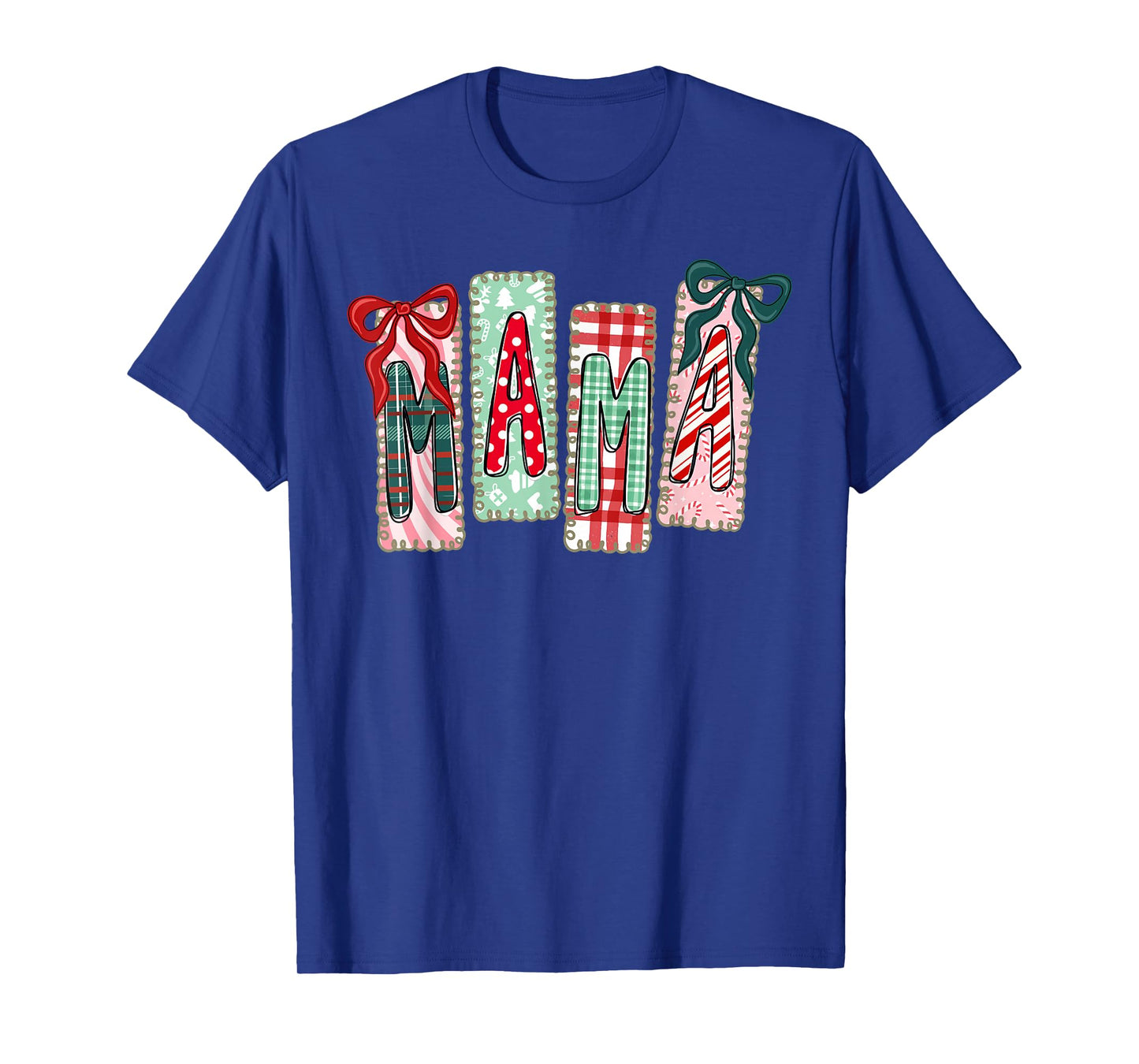 Mama Coquette Bow Xmas Pajamas Holiday Merry Christmas Mom T-Shirt