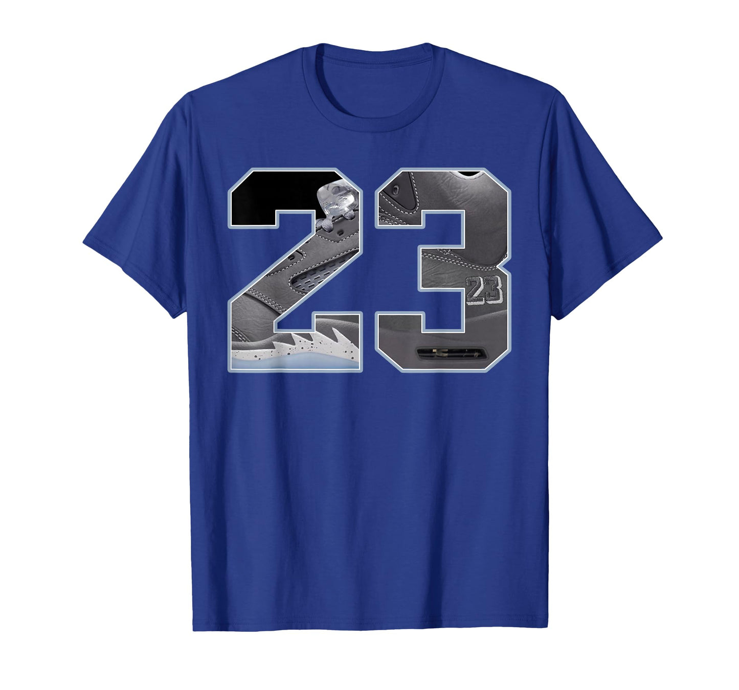 Number Retro Wolf Grey 5s Tee Outfits Matching T-Shirt