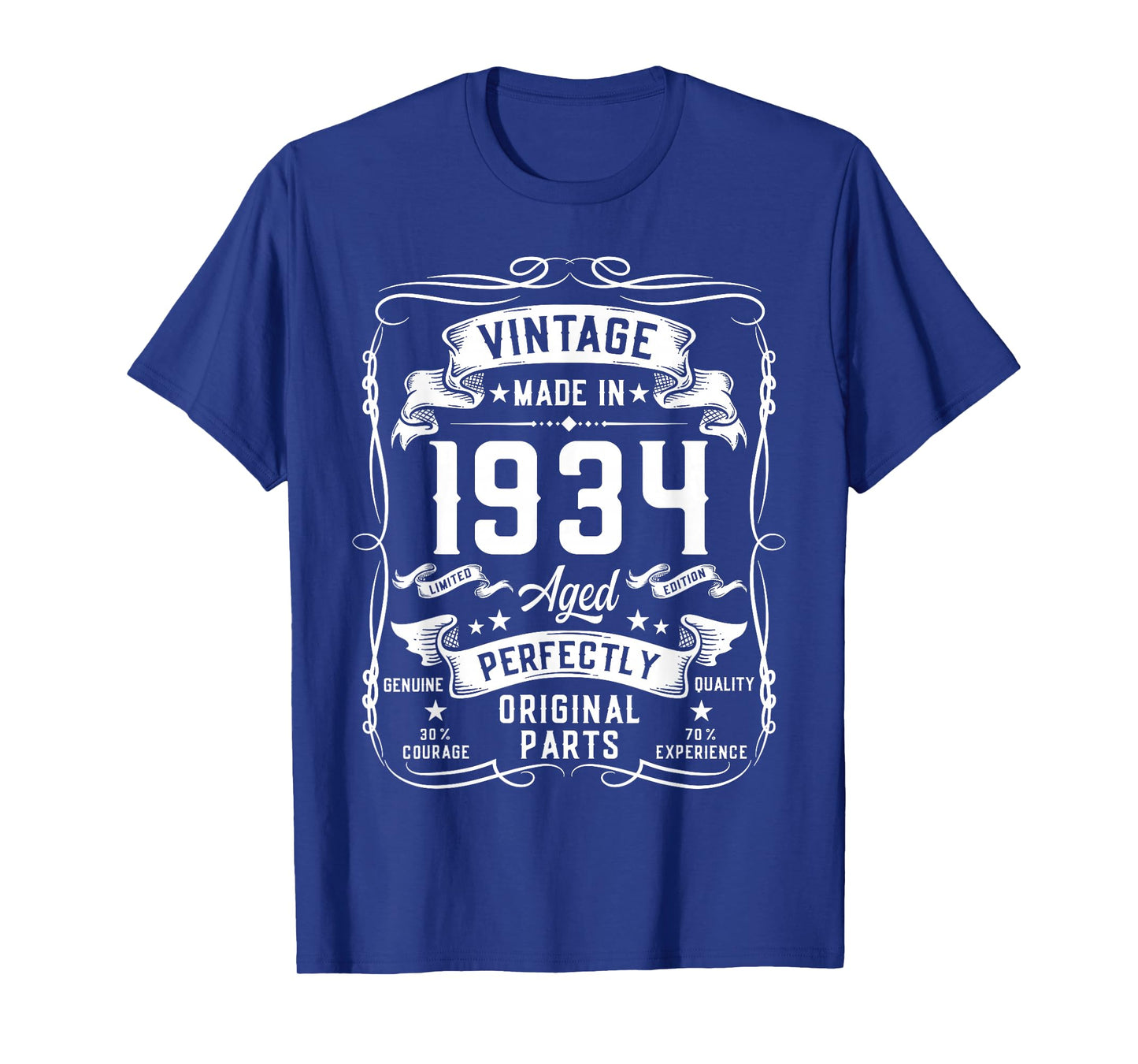 Vintage 1934 92yr 92nd Birthday Gifts for Men 92 Years Old T-Shirt