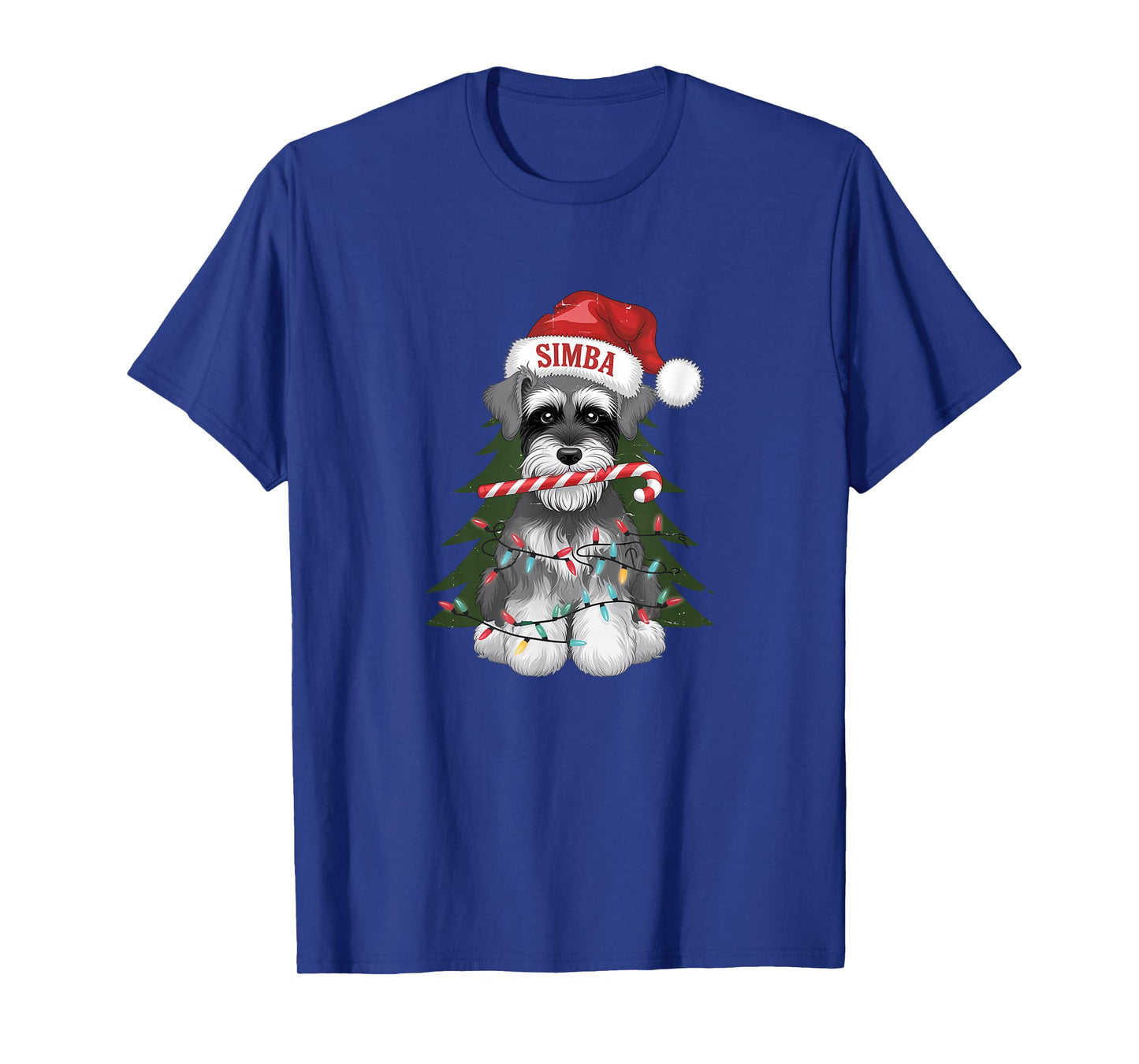 Funny Puppy Dog Christmas Holiday with Candy Cane T-Shirt