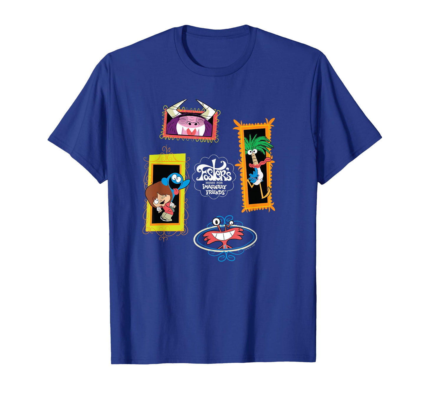 Fancy Framed Character Collage Funny Cartoon T-Shirt