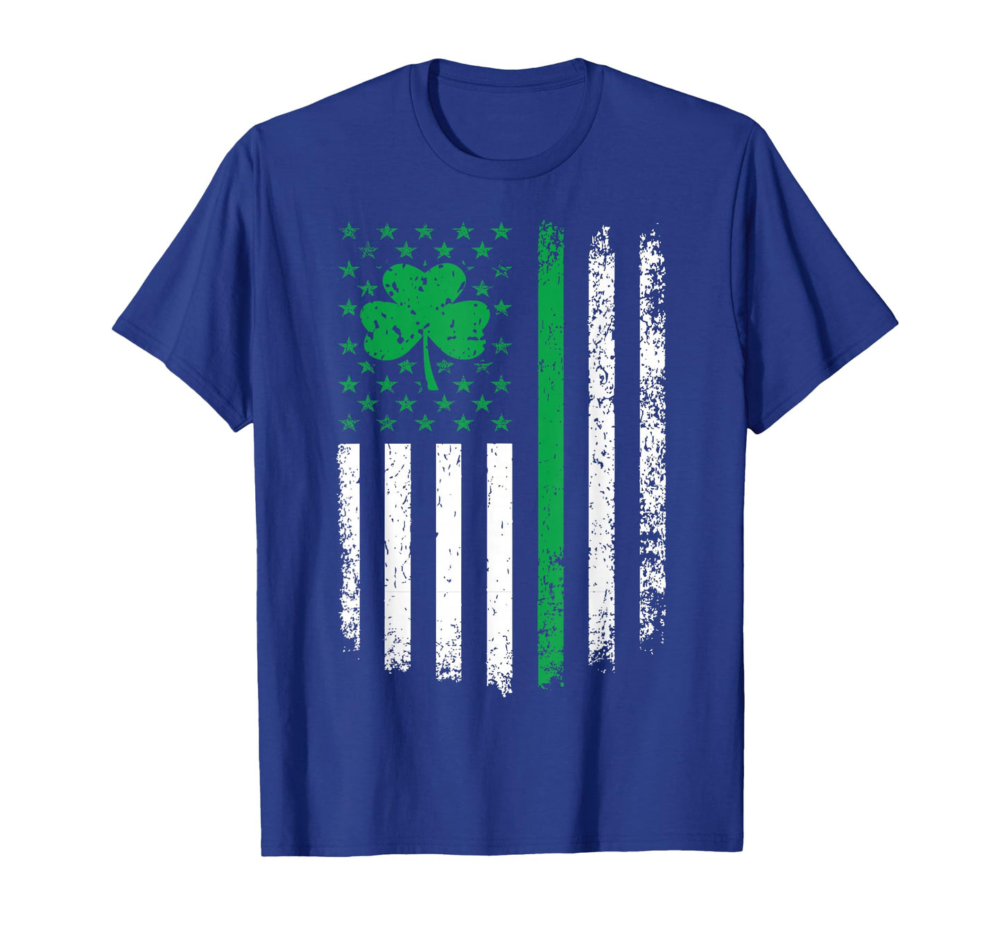 US American Flag with Shamrocks for St Patricks Day T-Shirt