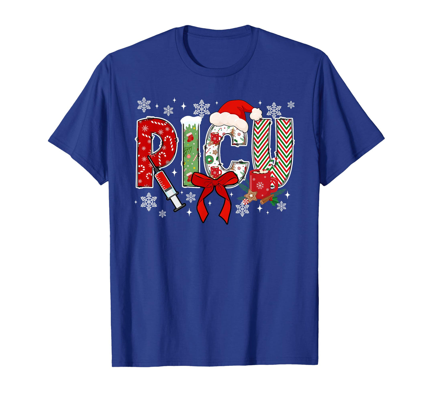 PICU Pediatric Intensive Care Unit Christmas PICU Nurse Xmas T-Shirt
