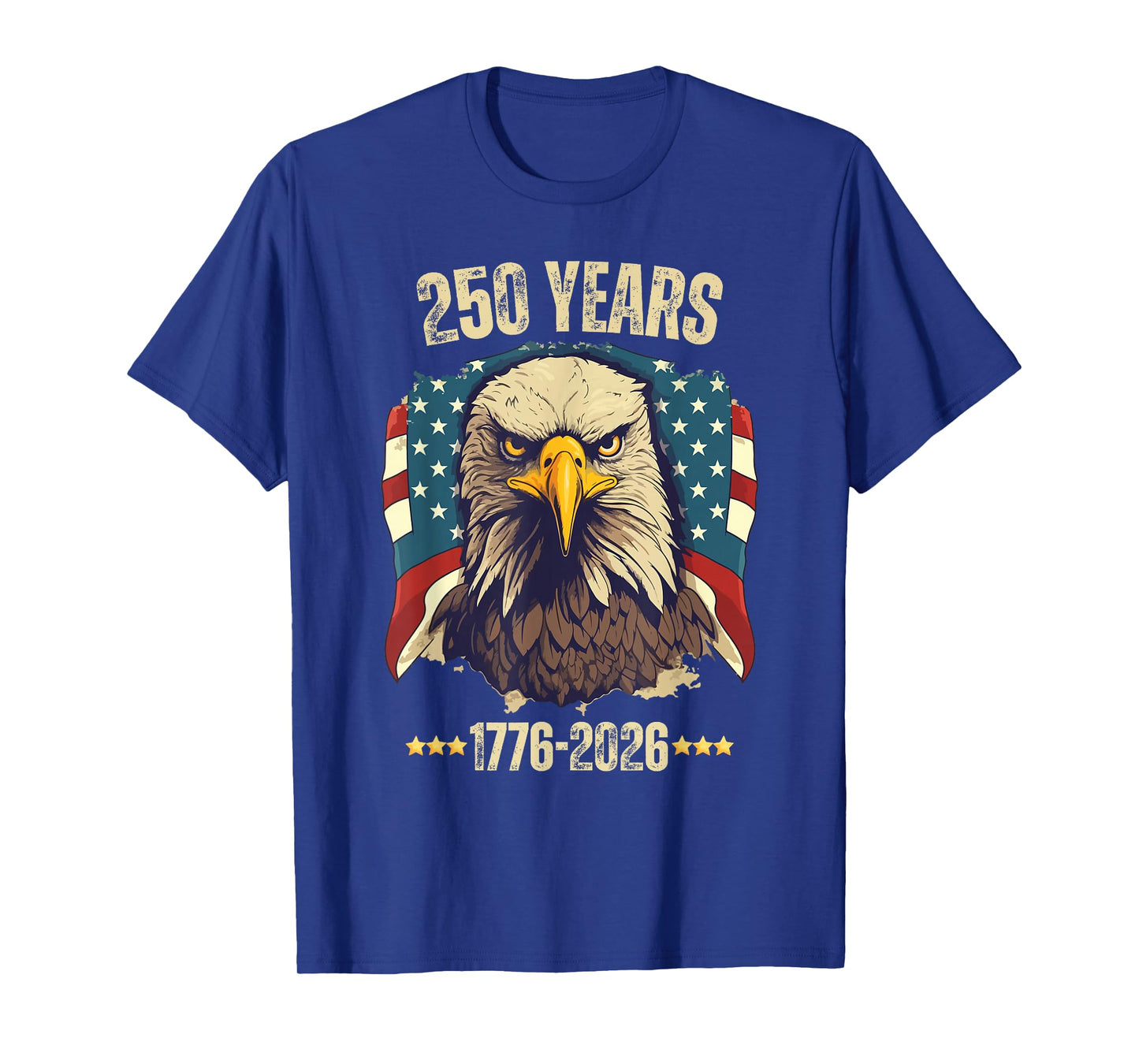 Vintage 250 Years 4th of July Liberty Eagle American Patriot T-Shirt