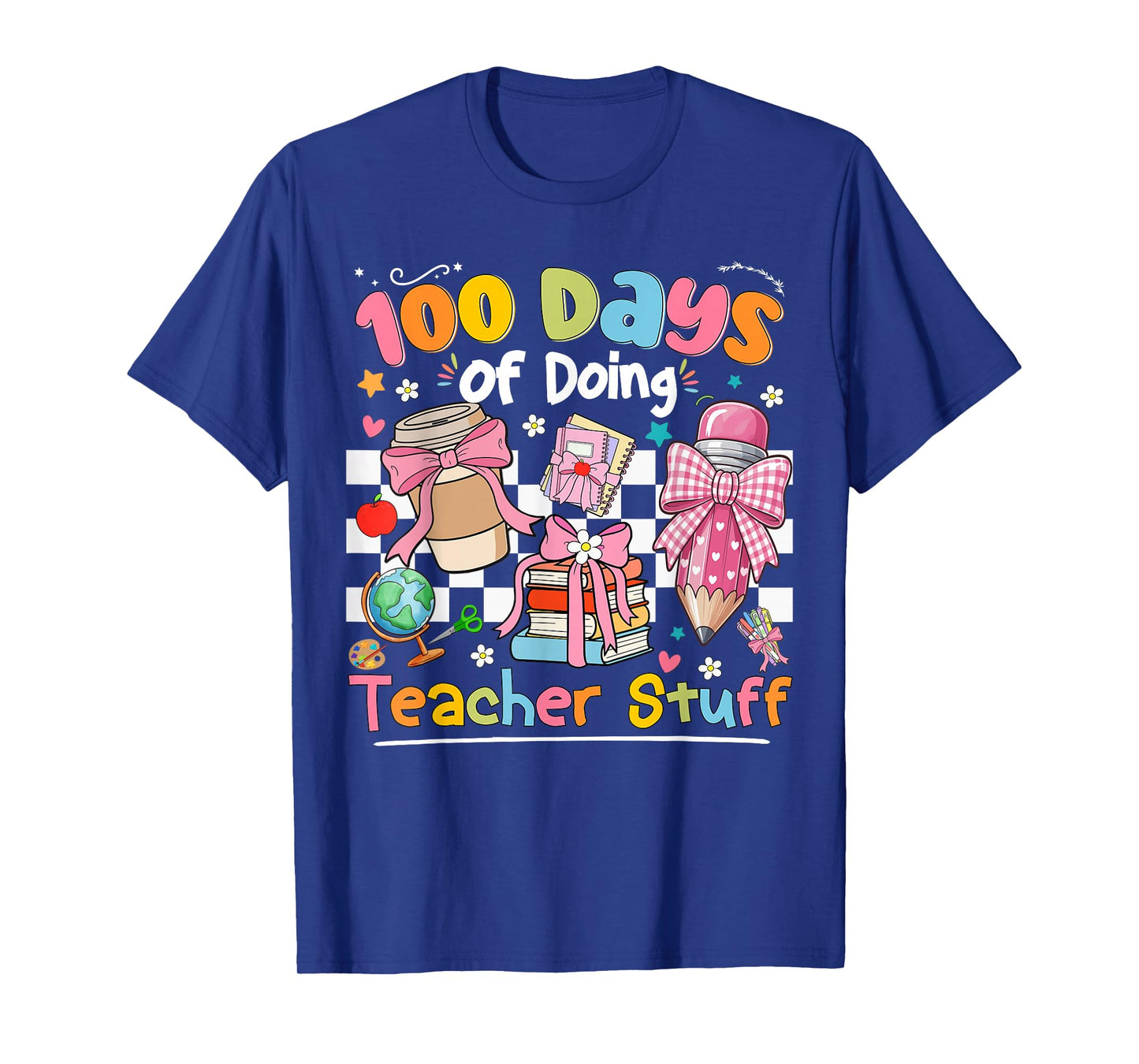 100th Day of School Teacher 100 Days Coffee Books T-Shirt