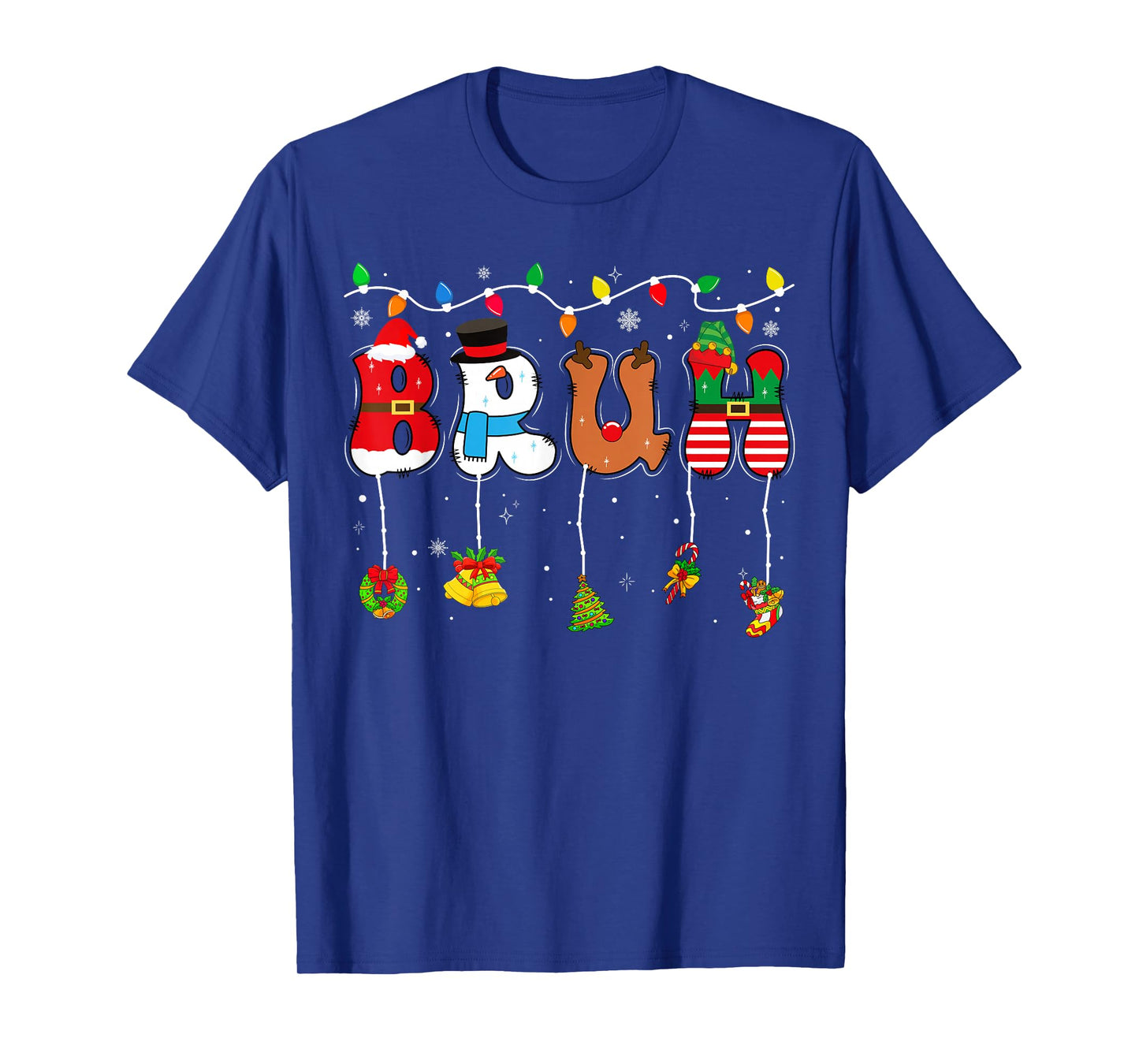 Bruh Funny Christmas Teens Boys Kids Xmas Pajamas T-Shirt