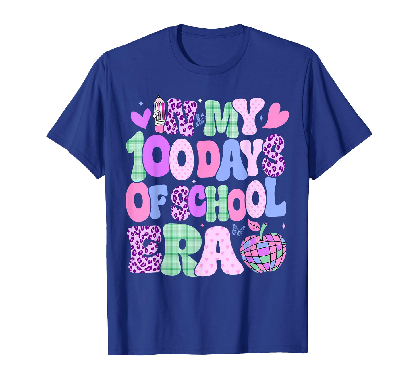 in My 100 Days of School Era Groovy 100th Day of School 2025 T-Shirt