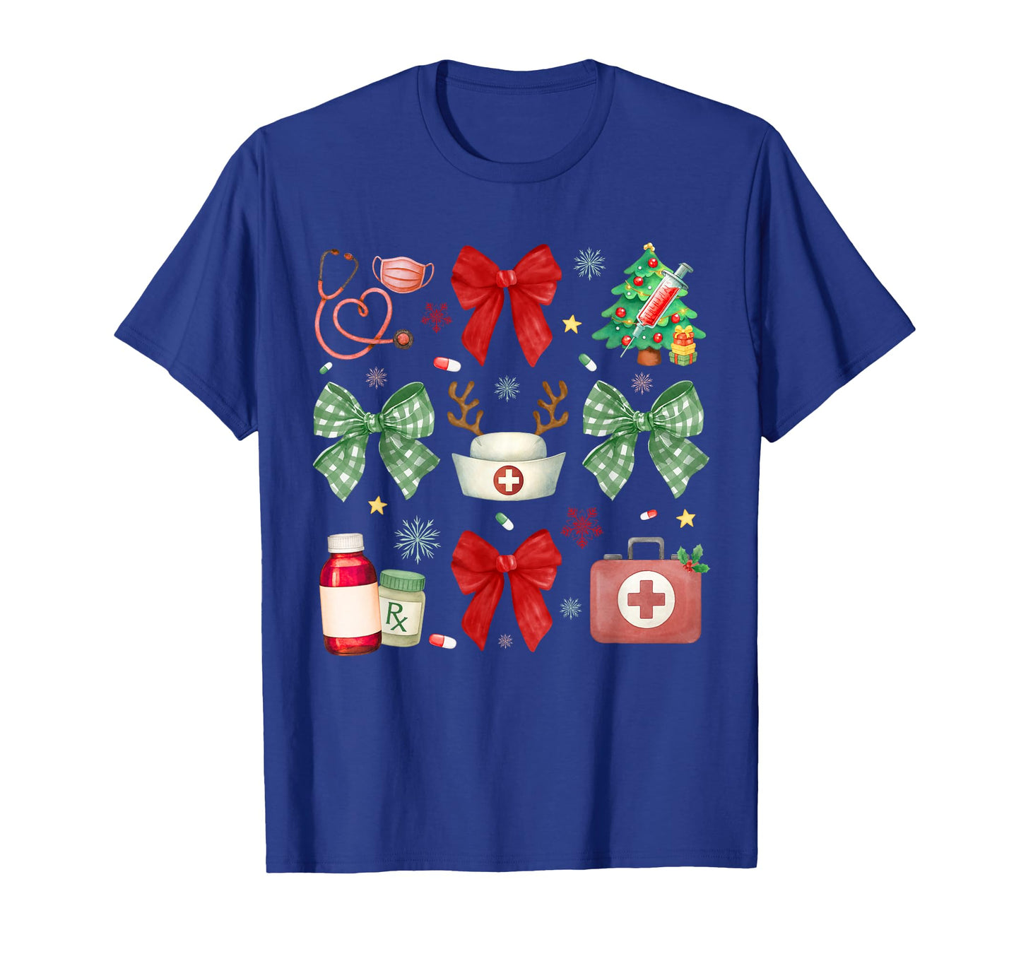 Nurse Christmas Coquette Bow Xmas Nursing RN PCT CNA T-Shirt