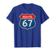 Retro Route 67 Meme Six Seven Aura Energy Number 67 Humor T-Shirt