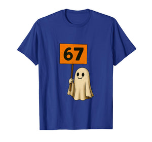 67 Cute Halloween Ghost Vintage Minimalist Design T-Shirt