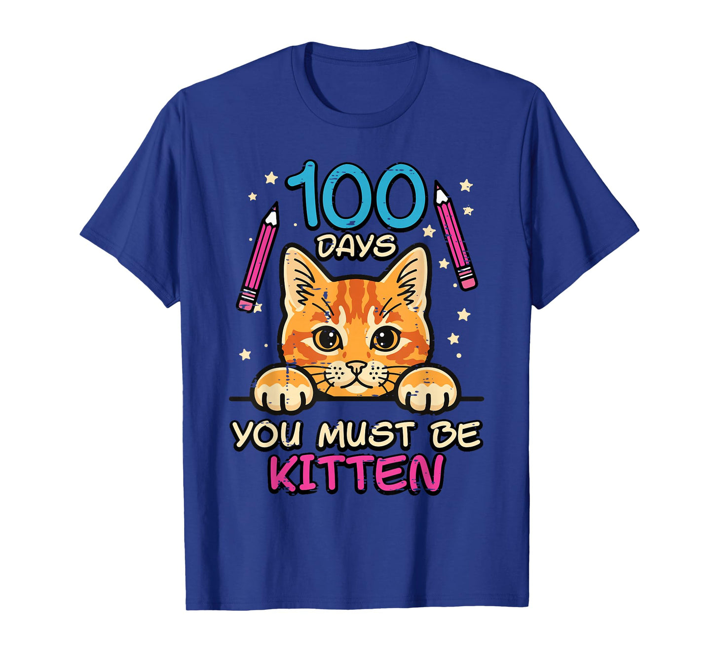 100 Days of School Cat You Must Be Kitten 100th Day Kids T-Shirt