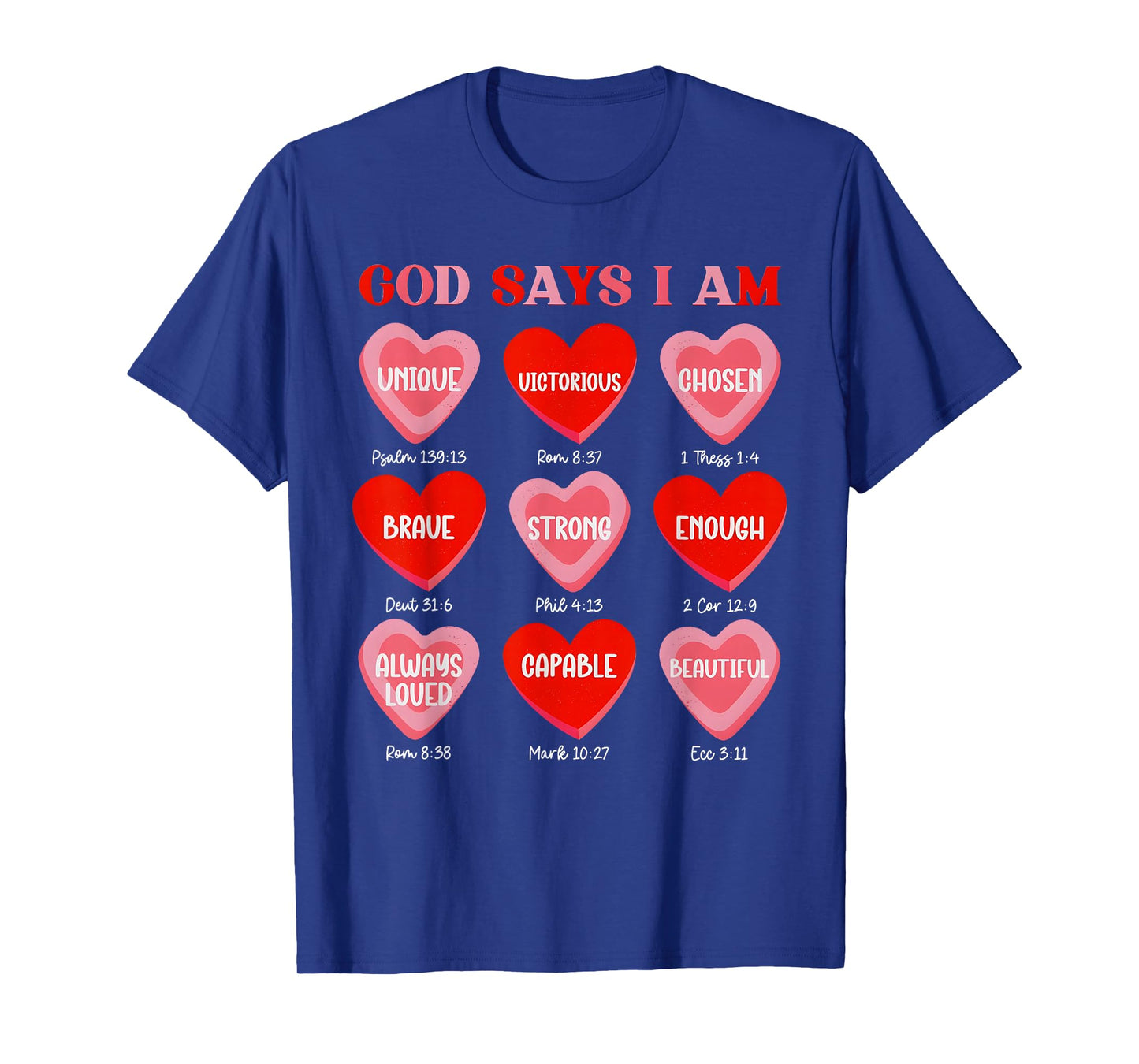 God Say I Am Heart Conversation Christian Bible Verse Jesus T-Shirt