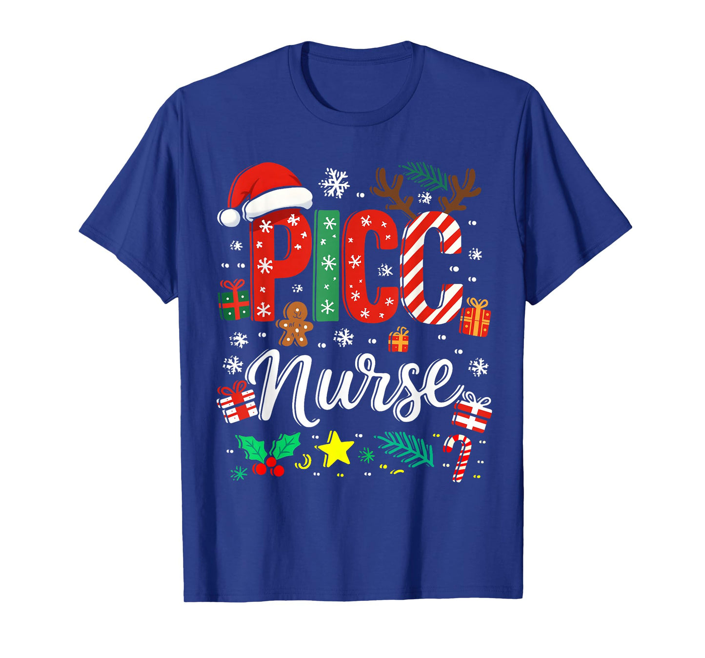 PICC Nurse Christmas Nursing Practitioner Funny Crew Teams T-Shirt