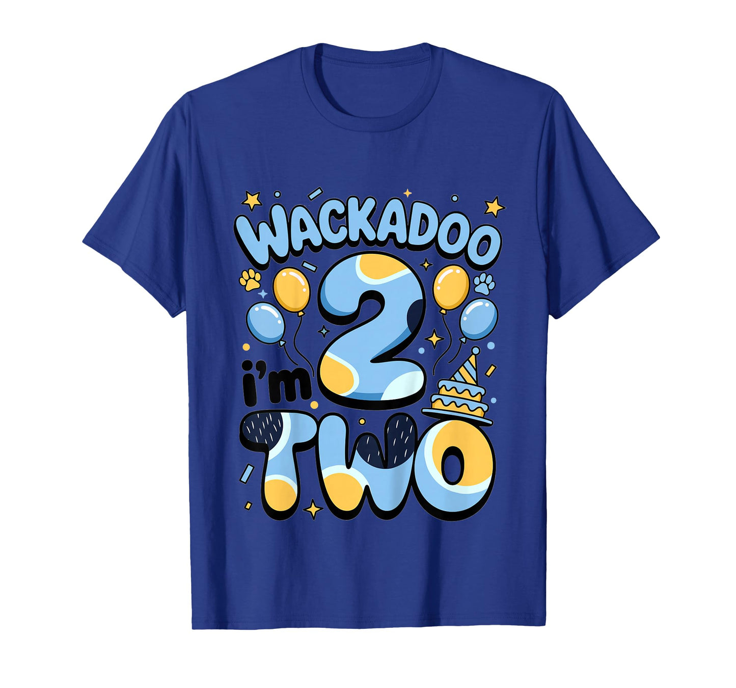 Wackadoo I'm Two 2nd Birthday Boy Toddler 2 Year Dog Lover T-Shirt
