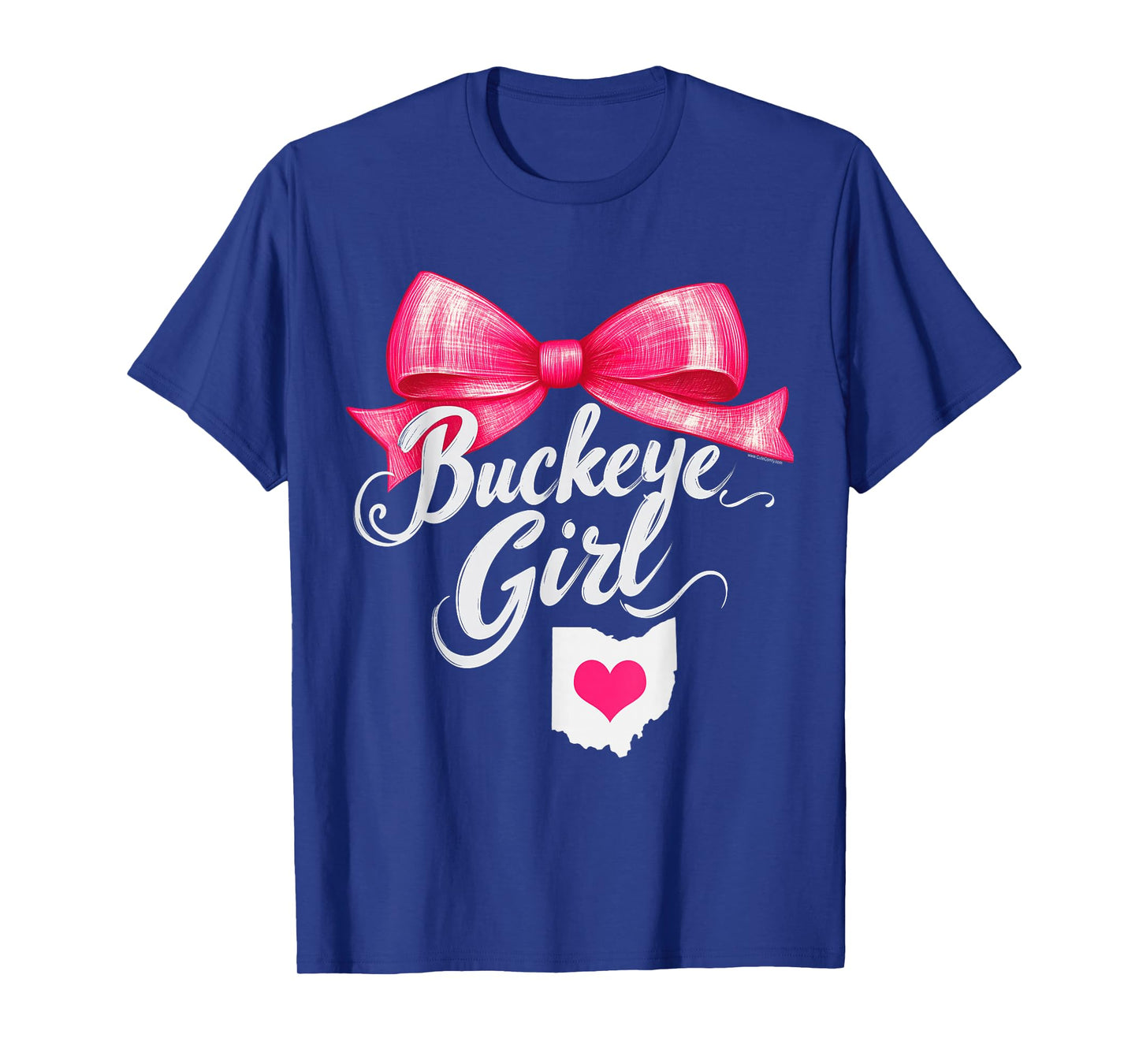 Buckeye Girl Ohio Home Heart State Pink Kids Girls Womens T-Shirt