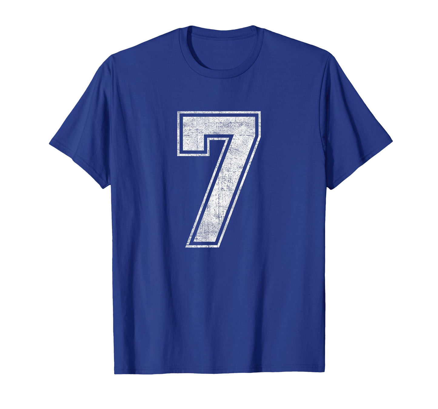 Funny 7 Number Seven Graphic Group Halloween Birthday Retro T-Shirt
