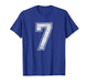 Funny 7 Number Seven Graphic Group Halloween Birthday Retro T-Shirt