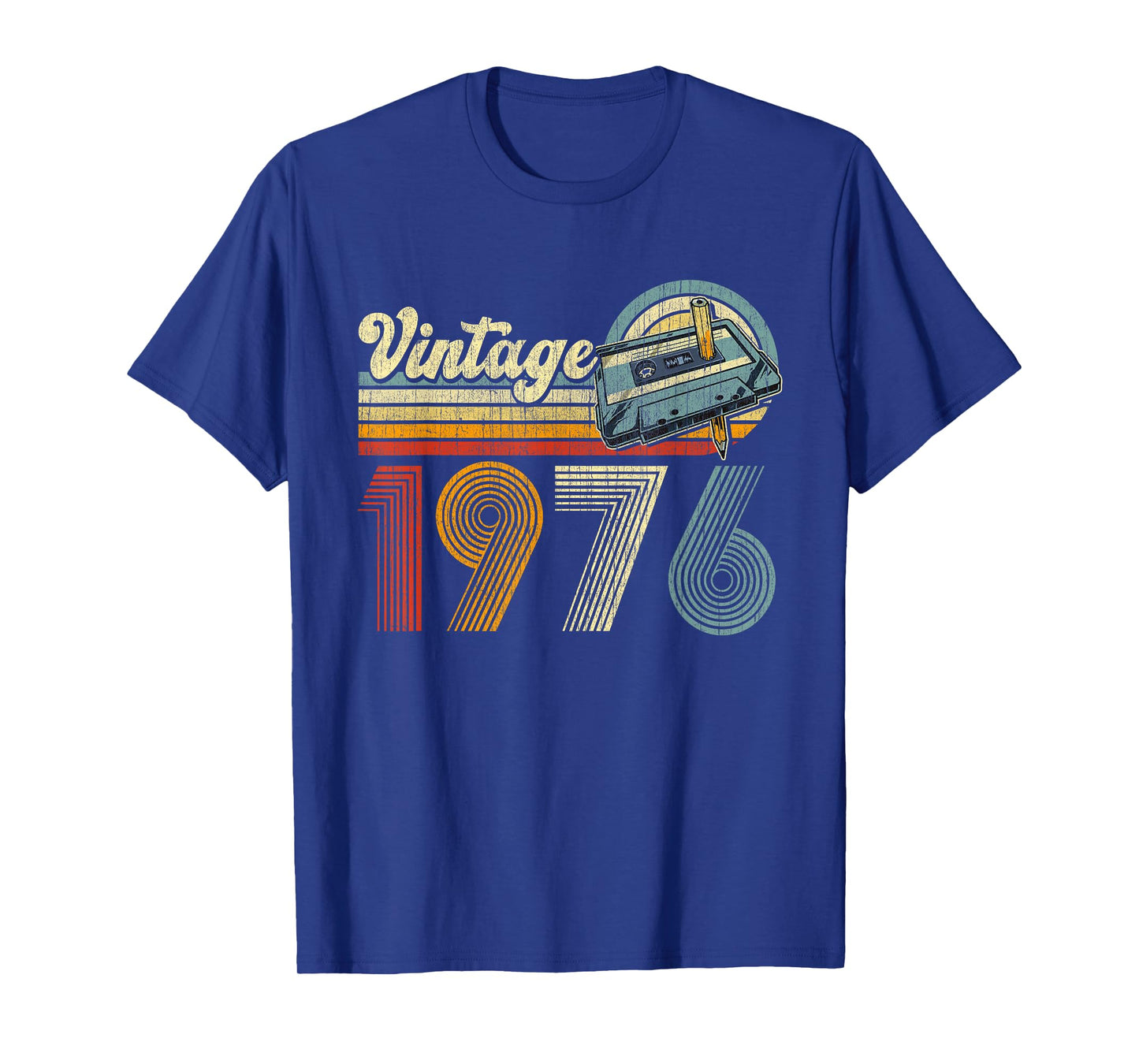Vintage Born in 1976 Cassette Tape 50th Birthday 50 Year Old T-Shirt
