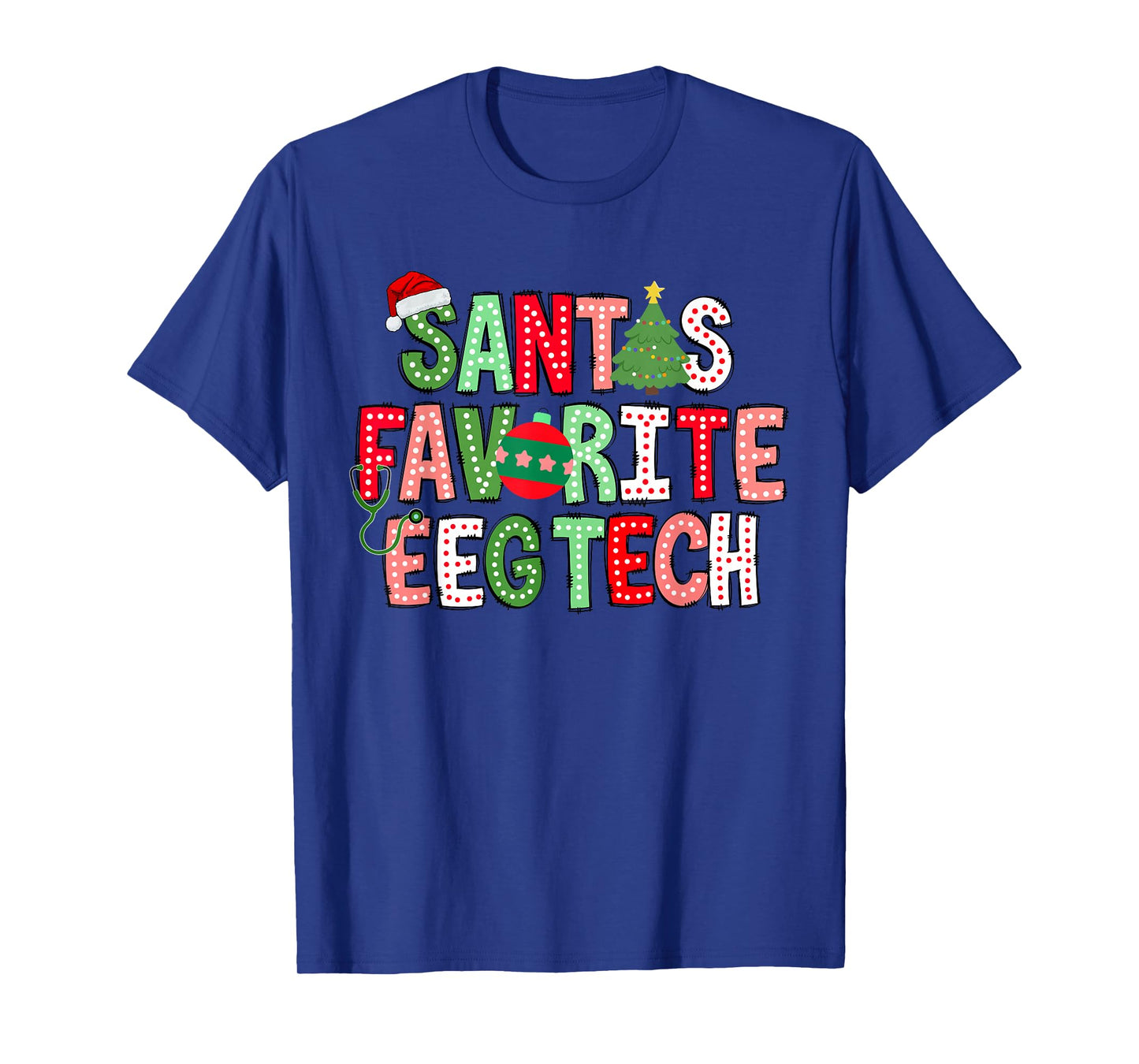 Santa Favorite EEG Tech Christmas Electroencephalography T-Shirt