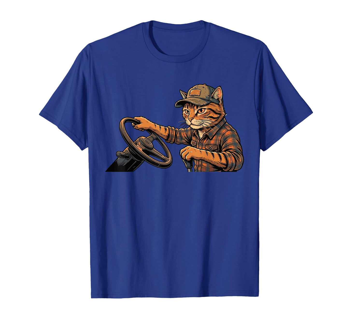 Vintage Cat Truck Driver Funny Trucker T-Shirt