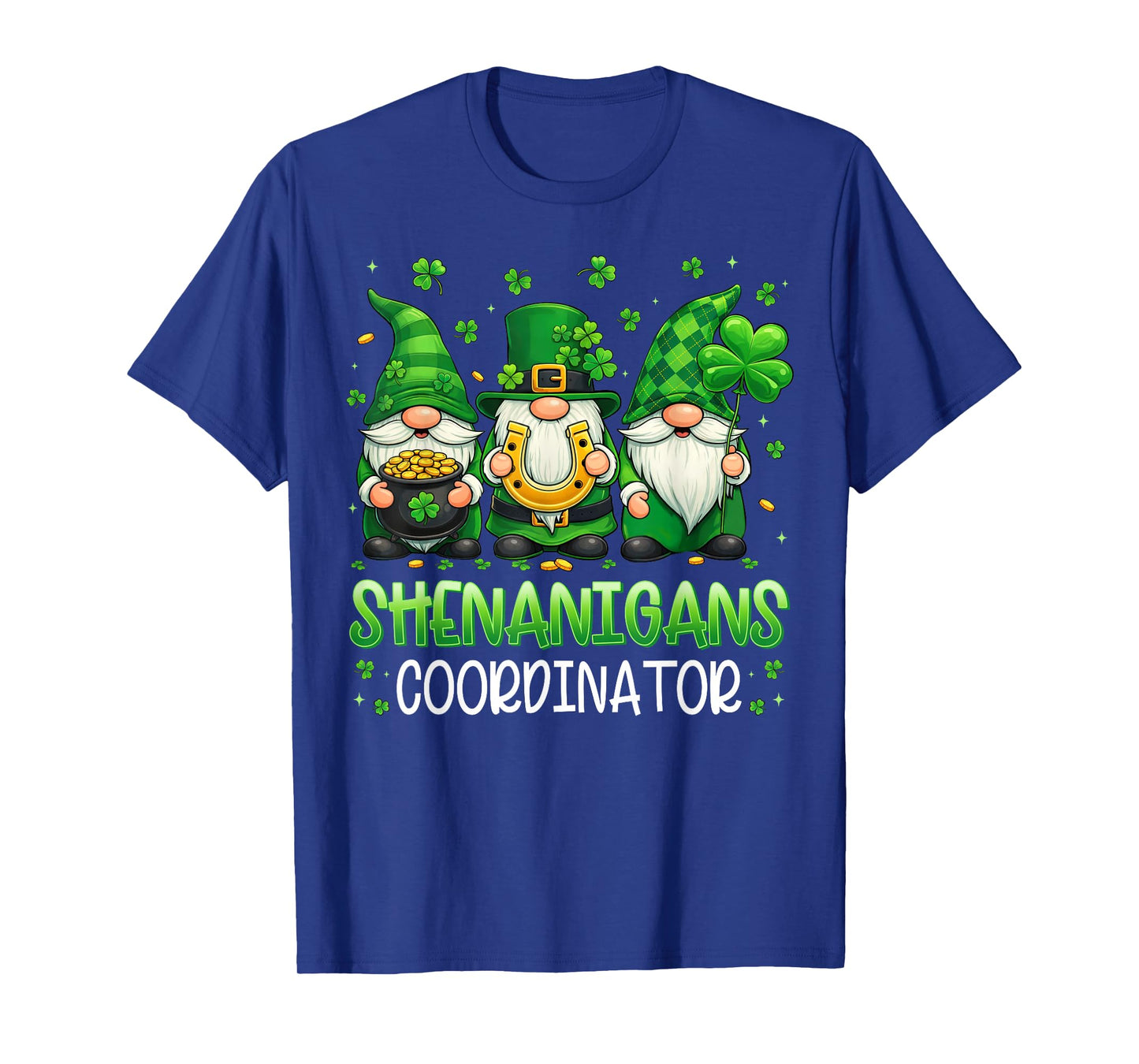 St Patricks Day Shirts Men Women Kids Shamrock Cute Gnomes T-Shirt