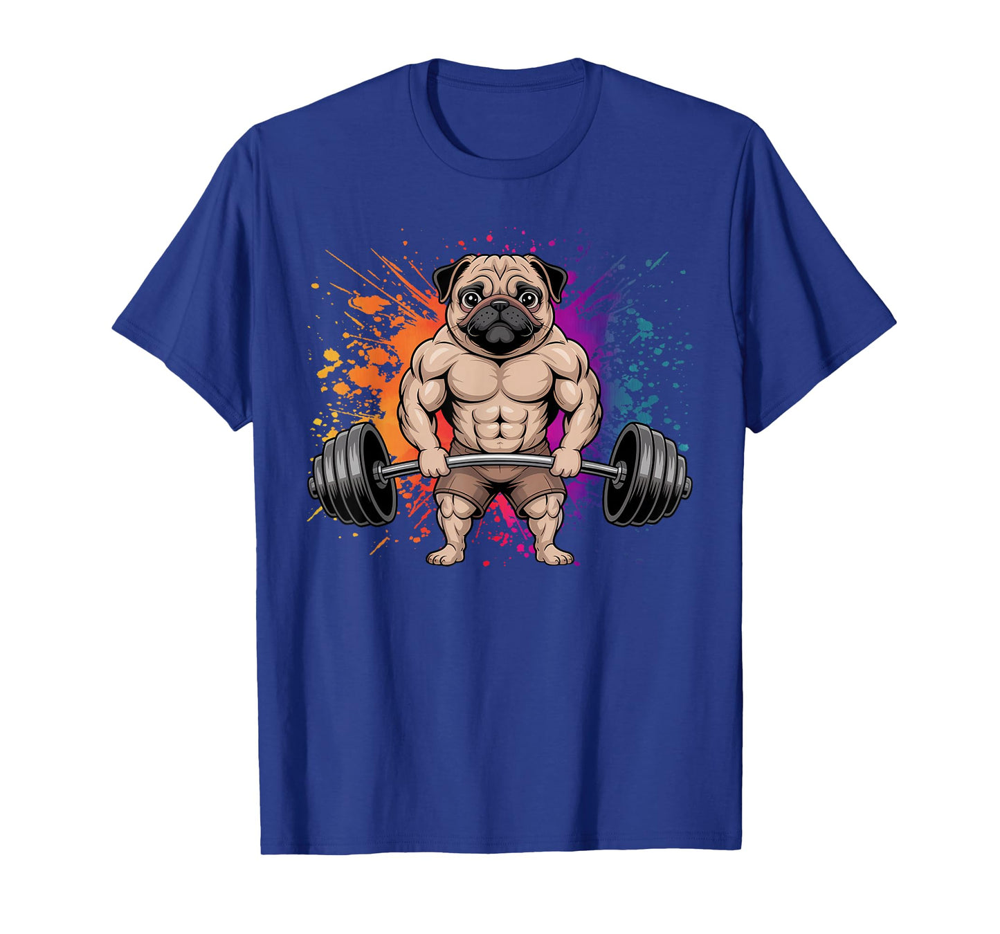 Weightlifting Pug Deadlifting Powerlifting Workout Gym T-Shirt