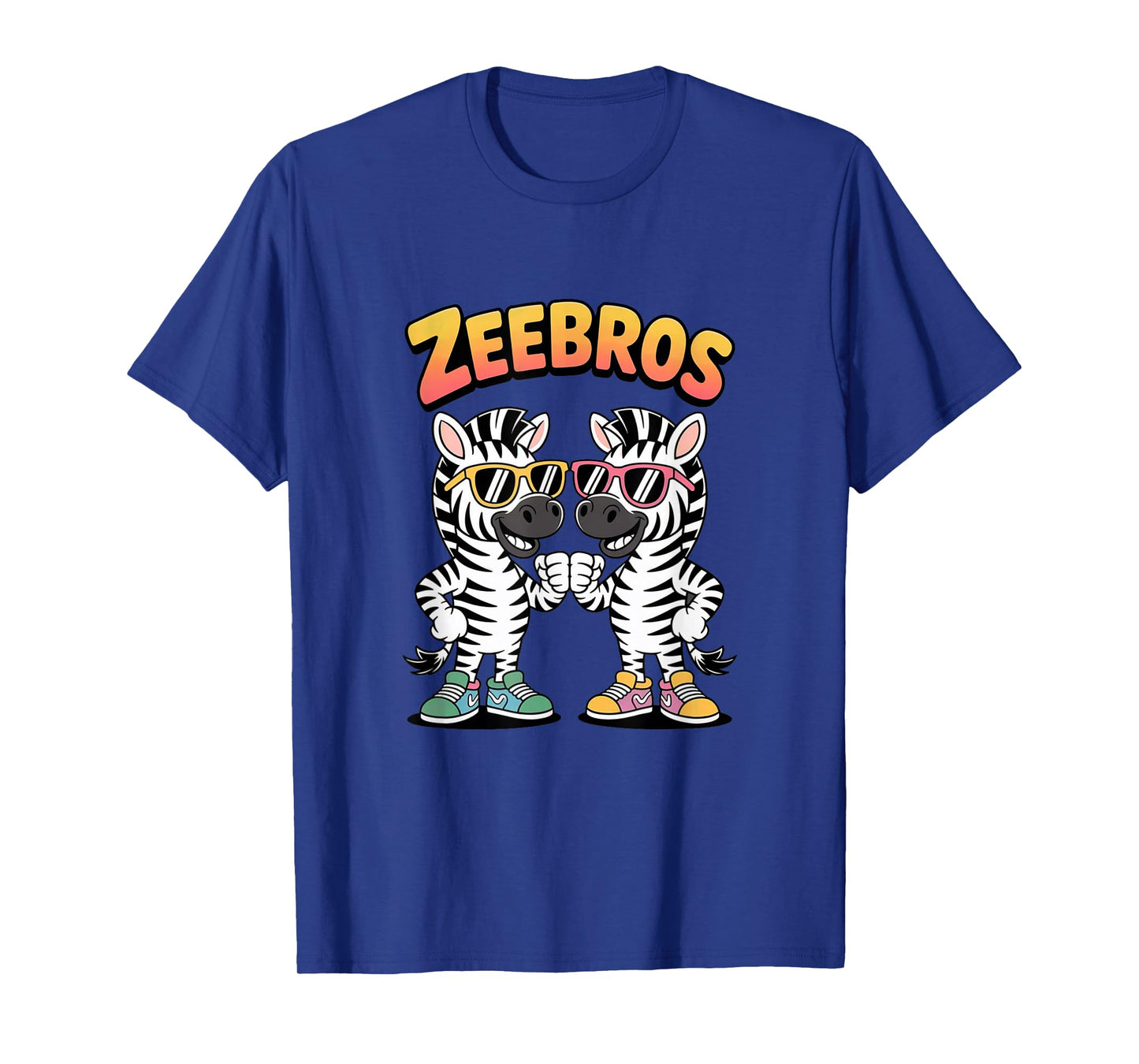 Zeebros Cute Zebra Duo Design for Zebros Lovers T-Shirt