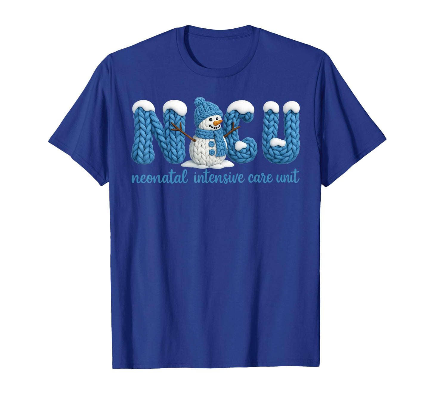 NICU Nurse Snowman Christmas Neonatal Intensive Care Nursing T-Shirt
