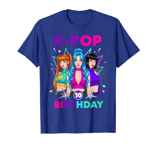 10 Years Old Birthday K Pop Kids 10th Birthday Girls K-pop T-Shirt