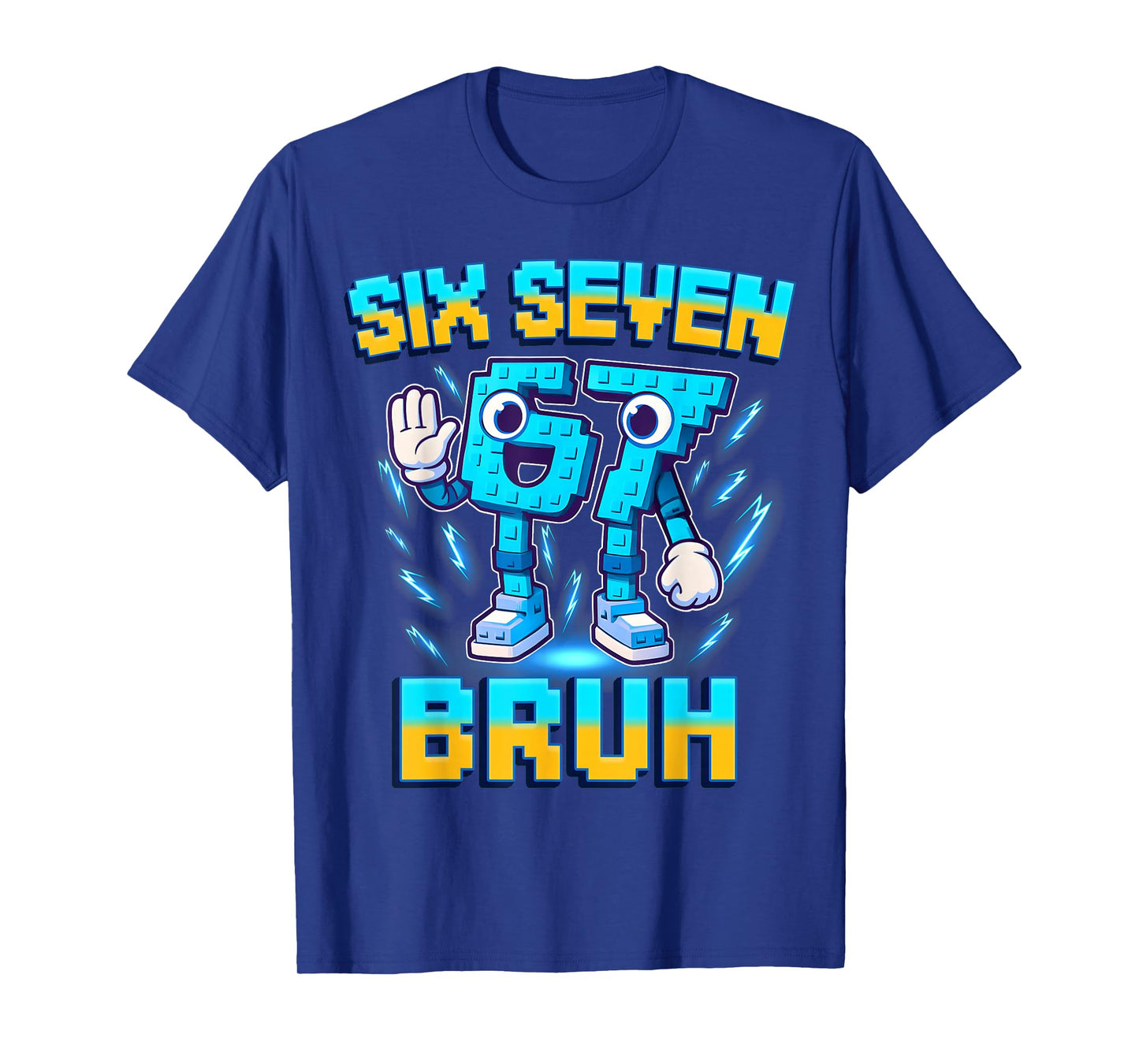 Six Seven Bruh Italian Brainrot Funny 67 Kids Gaming Meme T-Shirt