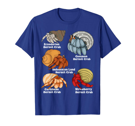 Hermit Crab Lover Kids Aquarium Species Hermit Crabs T-Shirt